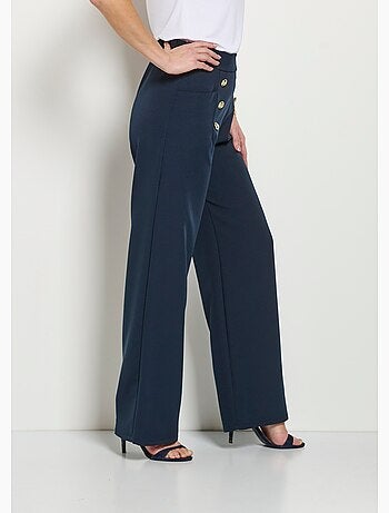 Pantalon effet pont ceinture élastiquée dos - Afibel