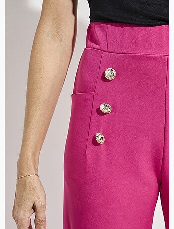 Pantalon effet pont ceinture élastiquée dos - afibel