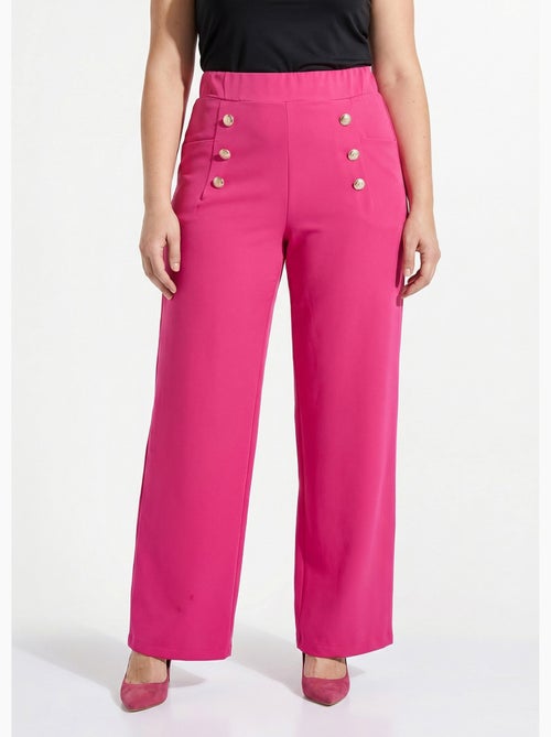 Pantalon effet pont ceinture élastiquée dos - afibel - Kiabi Pantalon effet pont ceinture élastiquée dos - afibel - Kiabi