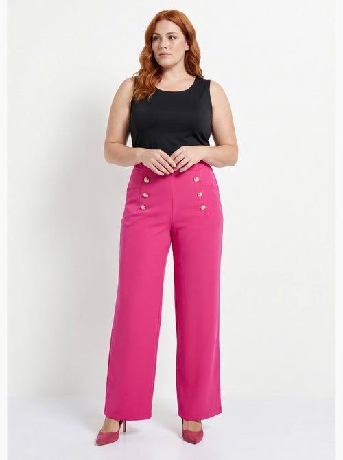 Pantalon effet pont ceinture élastiquée dos - afibel - Kiabi Pantalon effet pont ceinture élastiquée dos - afibel - Kiabi