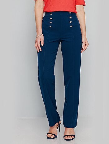 Pantalon effet pont en tissu extensible