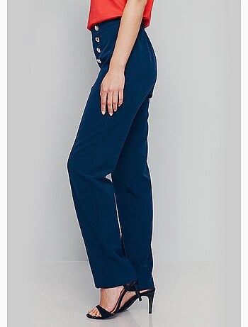 Pantalon effet pont en tissu extensible