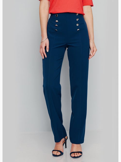 Pantalon effet pont en tissu extensible - Kiabi