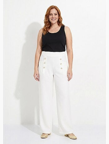 Pantalon effet pont taille élastiquée - afibel