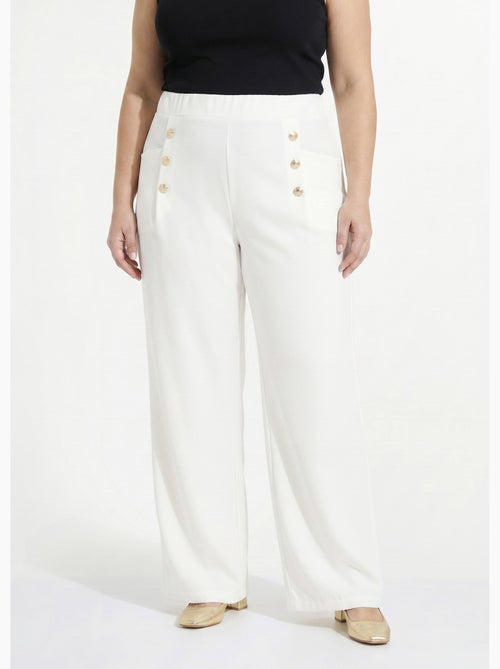 Pantalon effet pont taille élastiquée - afibel - Kiabi Pantalon effet pont taille élastiquée - afibel - Kiabi