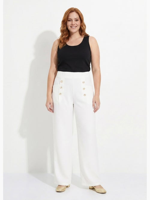Pantalon effet pont taille élastiquée - afibel - Kiabi Pantalon effet pont taille élastiquée - afibel - Kiabi