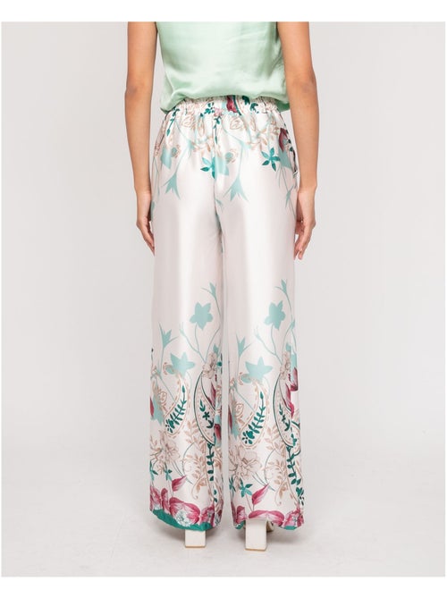 Pantalon effet satin motifs EZRA - Kiabi