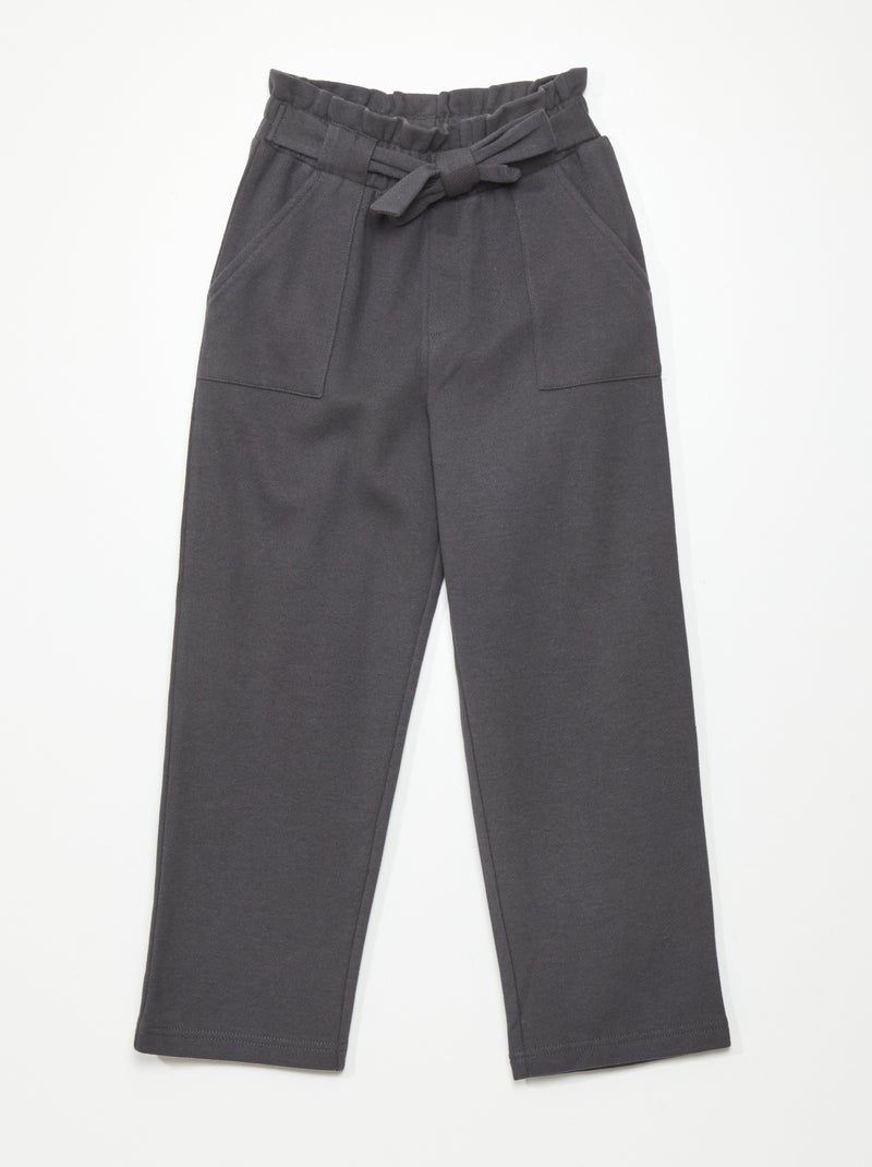 Pantalon effet twill Gris - Kiabi