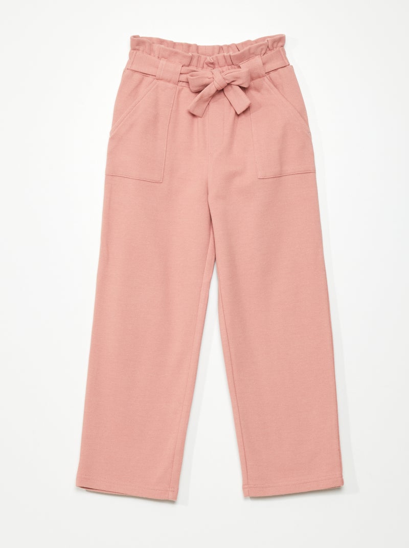 Pantalon effet twill Rose - Kiabi