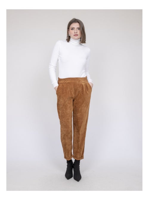 Pantalon effet velour EBILA - Kiabi