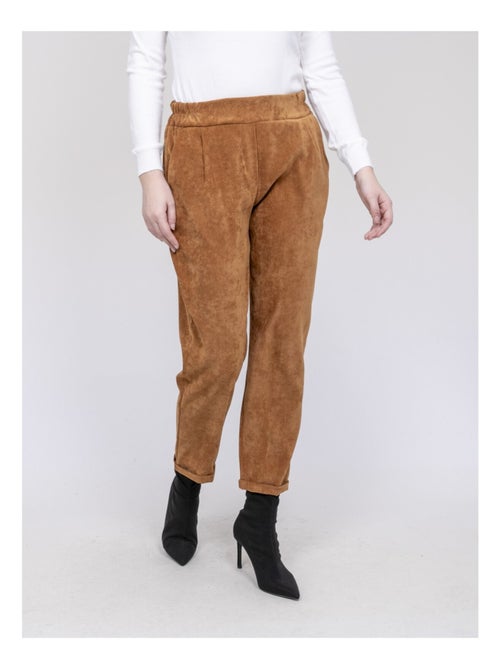 Pantalon effet velours ebila - Kiabi