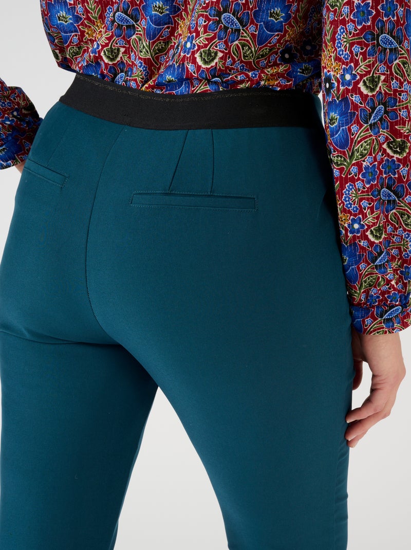 Pantalon effet ventre plat - Damart Bleu pétrole - Kiabi
