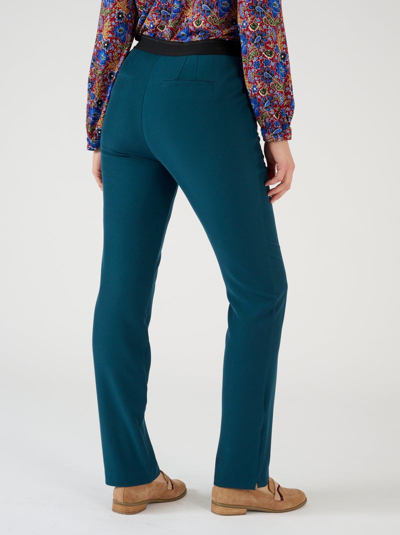 Pantalon effet ventre plat - Damart Bleu pétrole - Kiabi