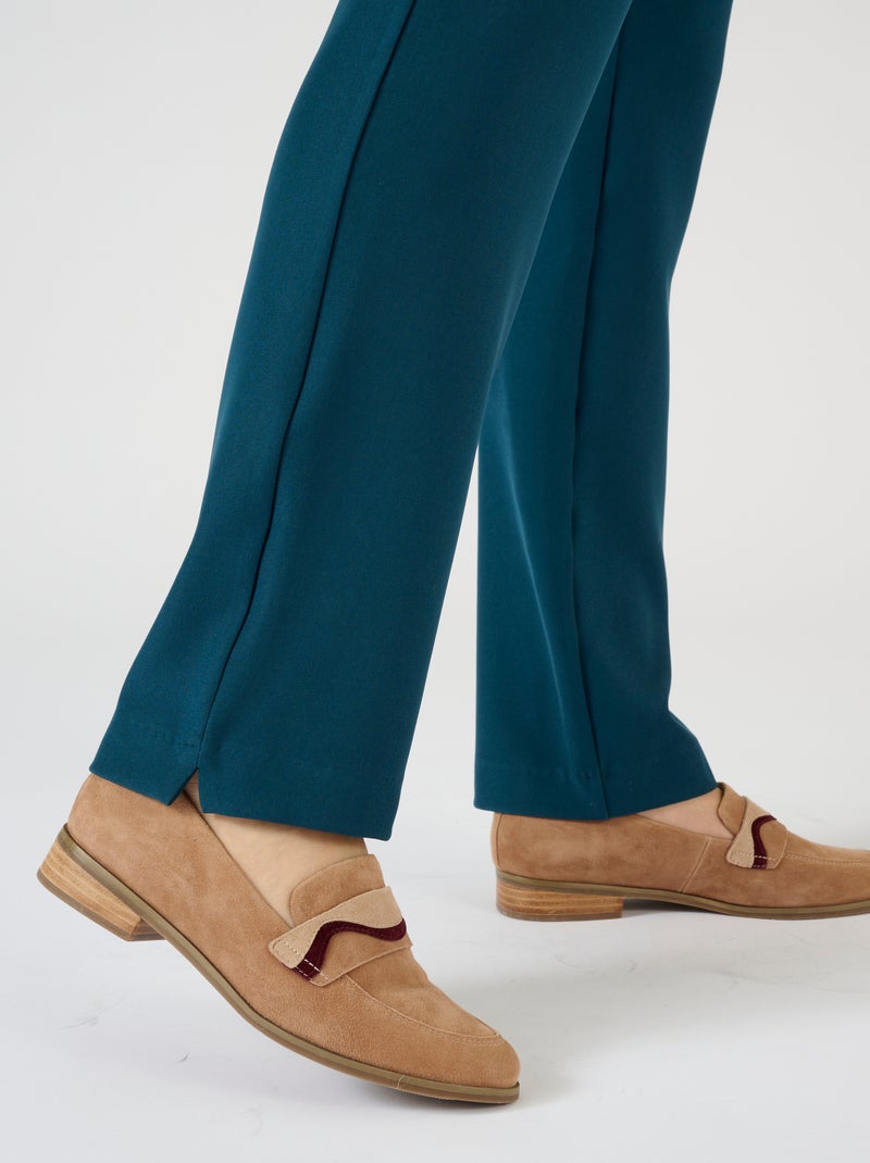 Pantalon effet ventre plat - Damart Bleu pétrole - Kiabi