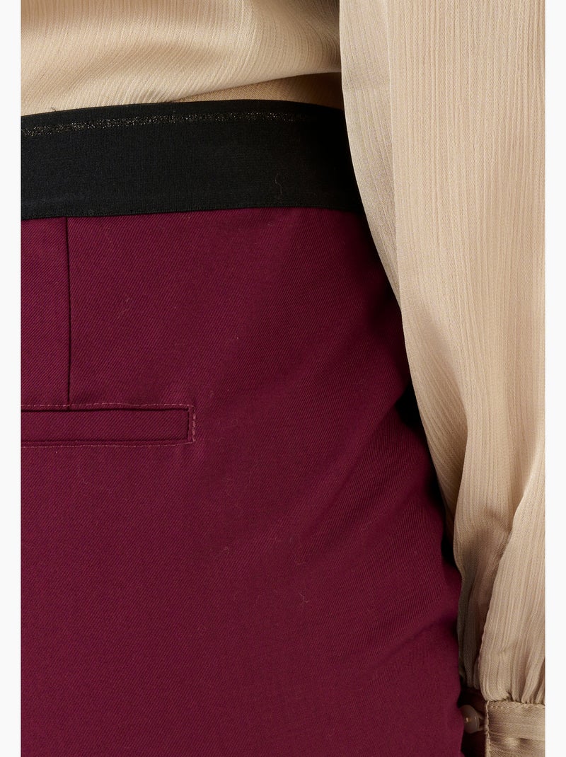 Pantalon effet ventre plat - Damart Violet - Kiabi