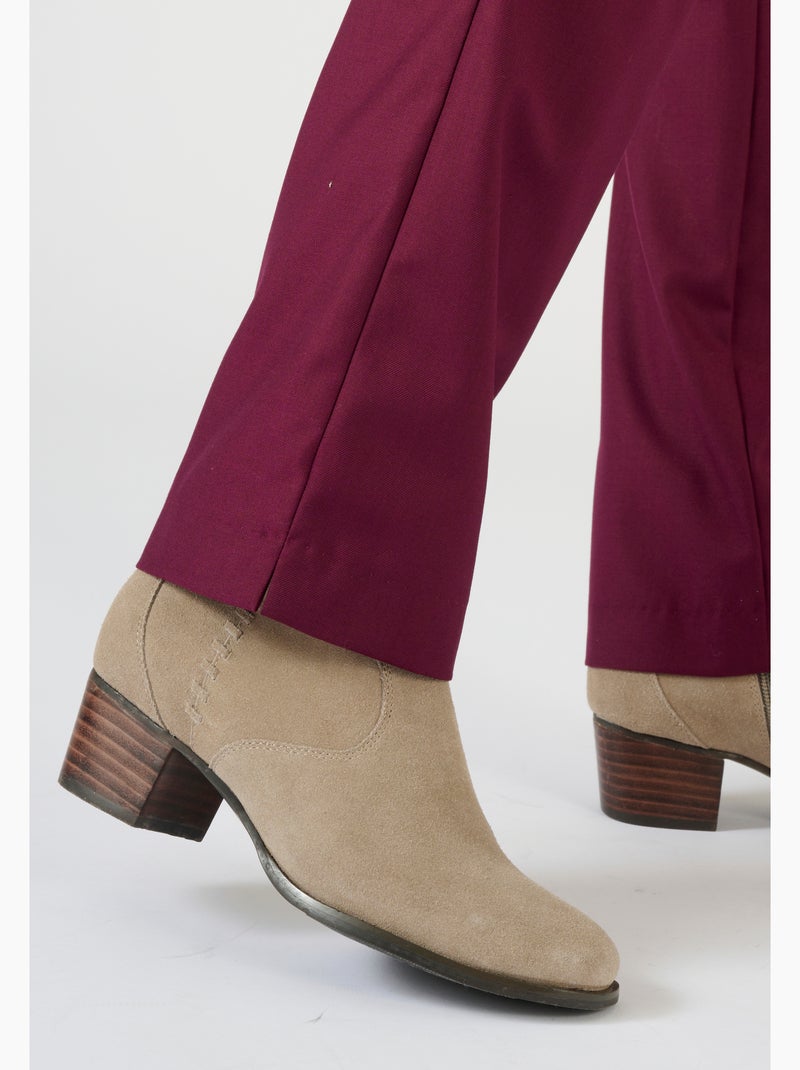 Pantalon effet ventre plat - Damart Violet - Kiabi
