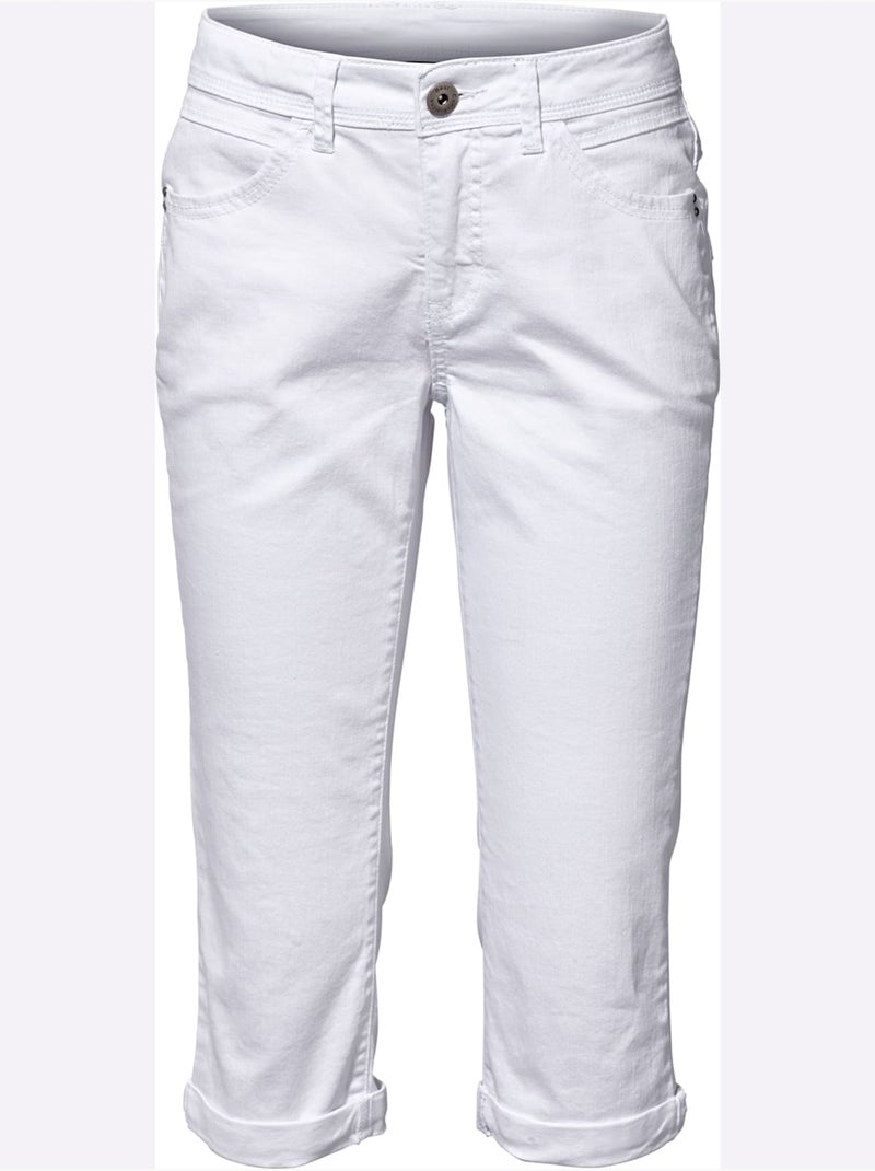 Pantalon Effet Ventre Plat Coupe Skinny - Taille Standard - helline Blanc - Kiabi