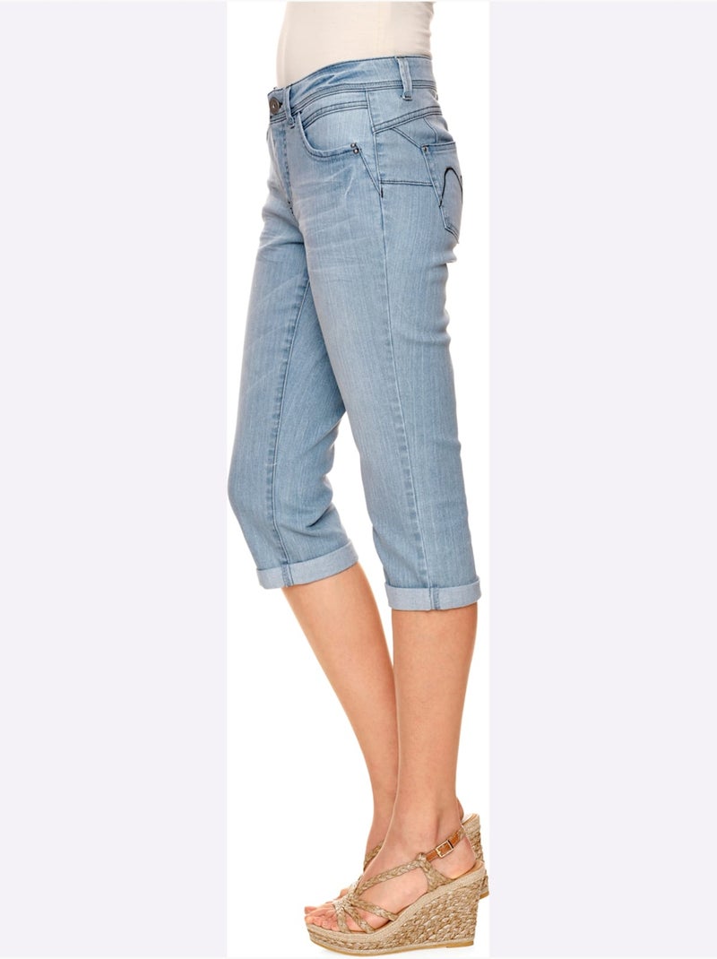Pantalon Effet Ventre Plat Coupe Skinny - Taille Standard - Helline Bleu - Kiabi