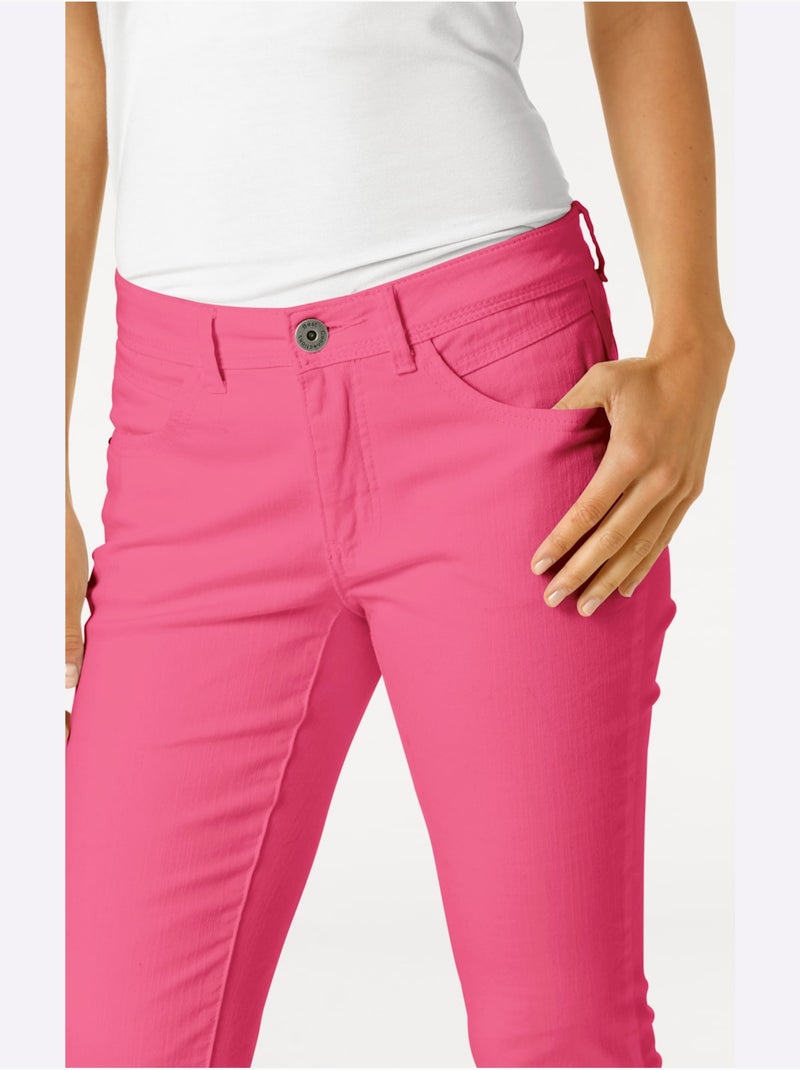 Pantalon Effet Ventre Plat Coupe Skinny - Taille Standard - helline Framboise - Kiabi