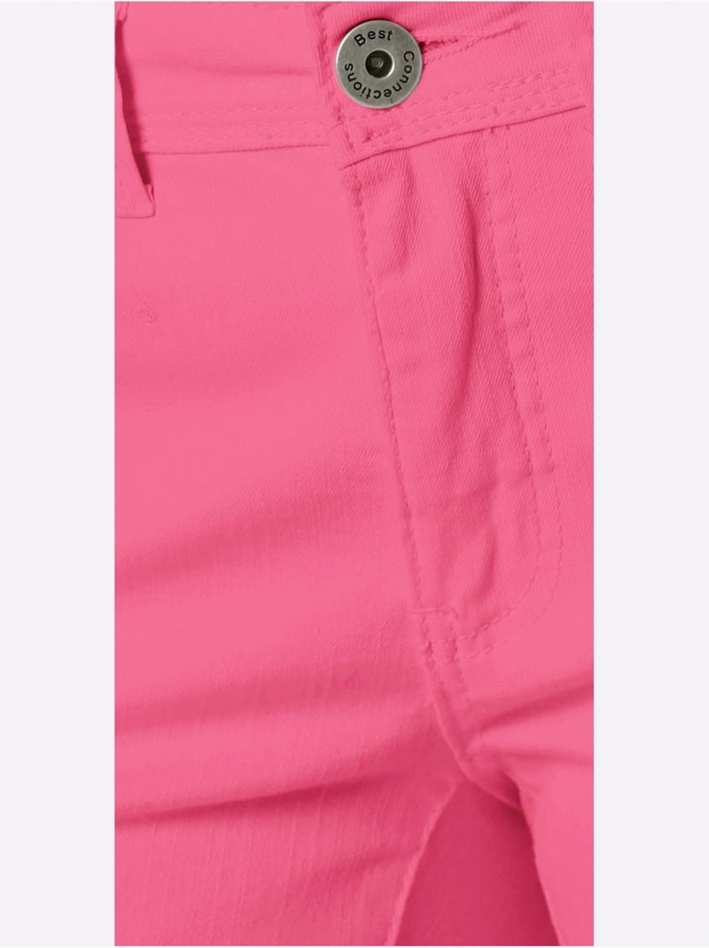 Pantalon Effet Ventre Plat Coupe Skinny - Taille Standard - helline Framboise - Kiabi