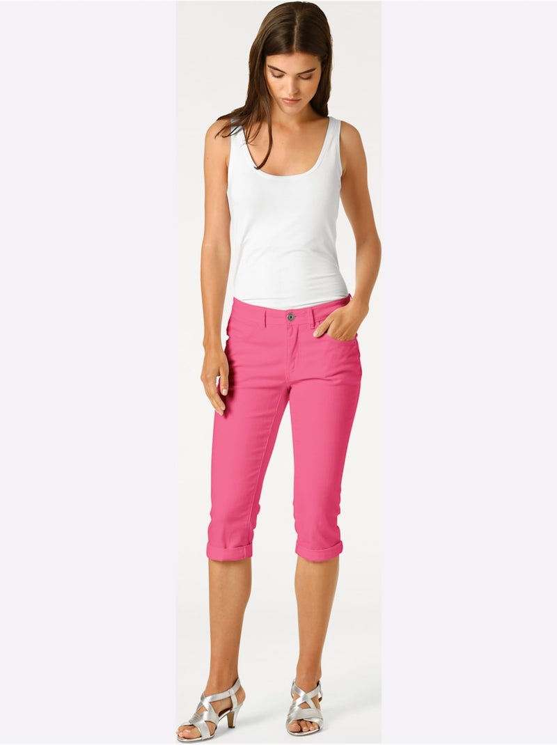 Pantalon Effet Ventre Plat Coupe Skinny - Taille Standard - helline Framboise - Kiabi