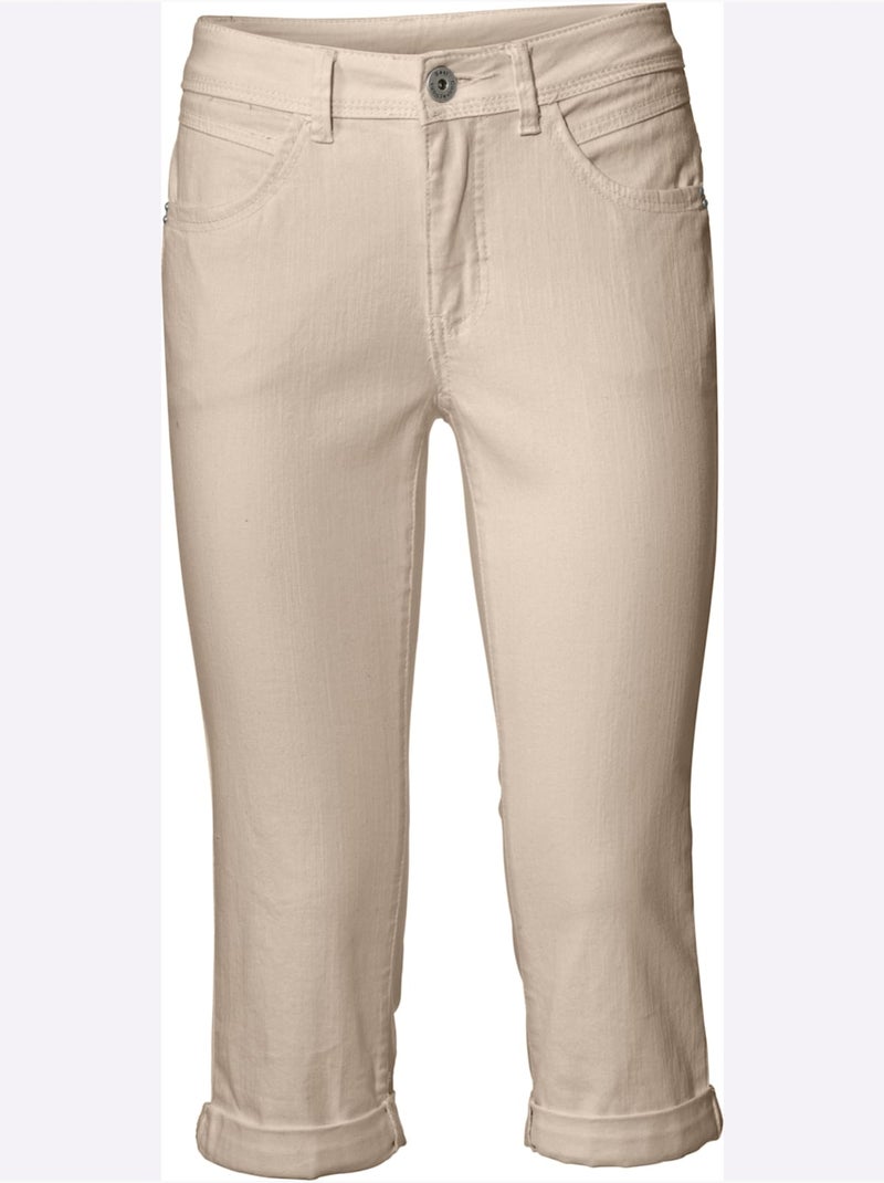 Pantalon Effet Ventre Plat Coupe Skinny - Taille Standard - helline Sable - Kiabi