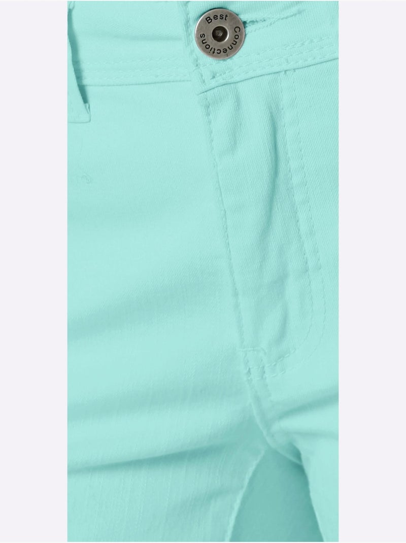 Pantalon Effet Ventre Plat Coupe Skinny - Taille Standard - helline Turquoise - Kiabi