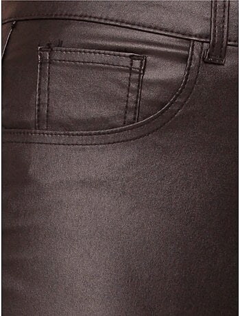 Pantalon Effet Ventre Plat Coupe Skinny Tendance - Taille Courte - helline