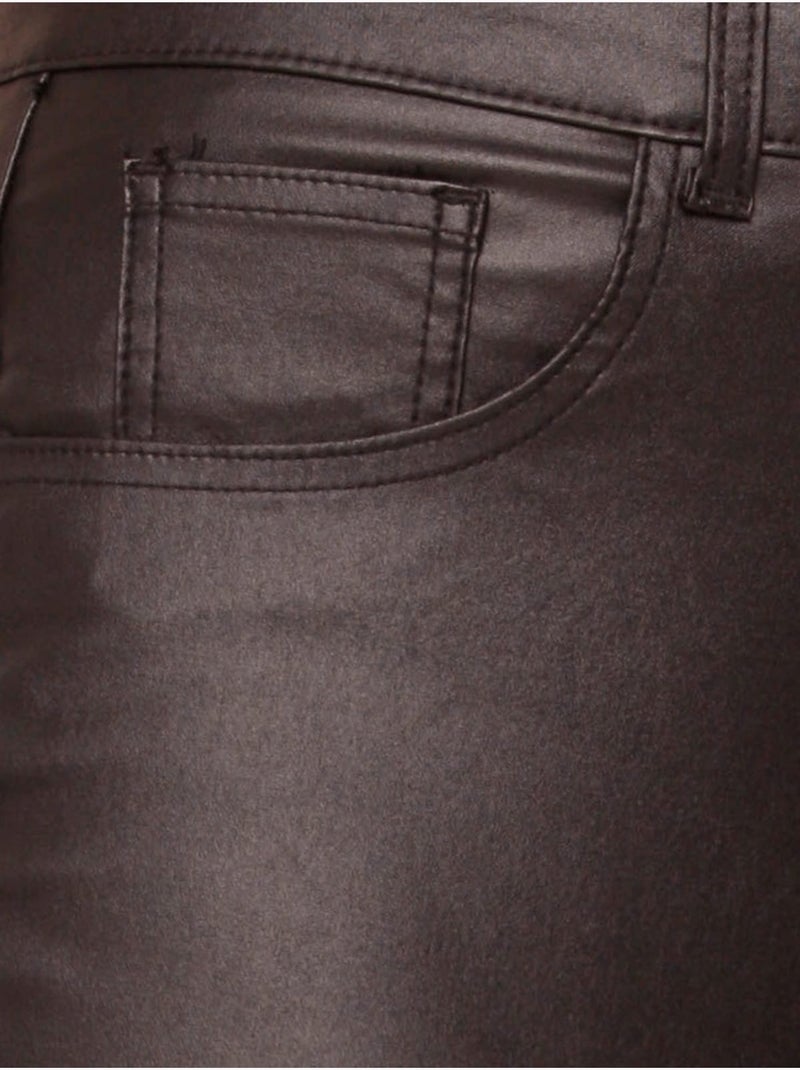 Pantalon Effet Ventre Plat Coupe Skinny Tendance - Taille Standard - helline Bordeaux - Kiabi