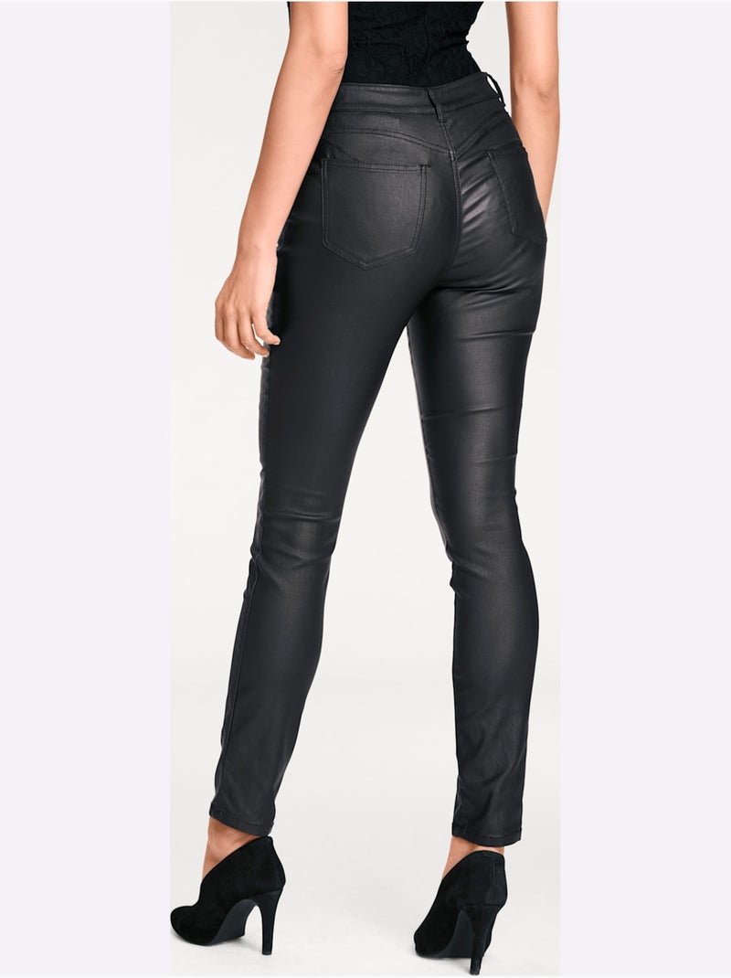 Pantalon Effet Ventre Plat Coupe Skinny Tendance - Taille Standard - helline Noir - Kiabi