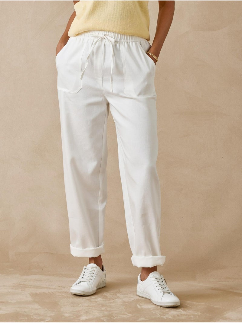 Pantalon élastiqué cargo - DAXON Blanc Blanc - Kiabi