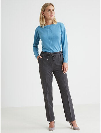 Pantalon élastiqué ceinture droite - DAXON