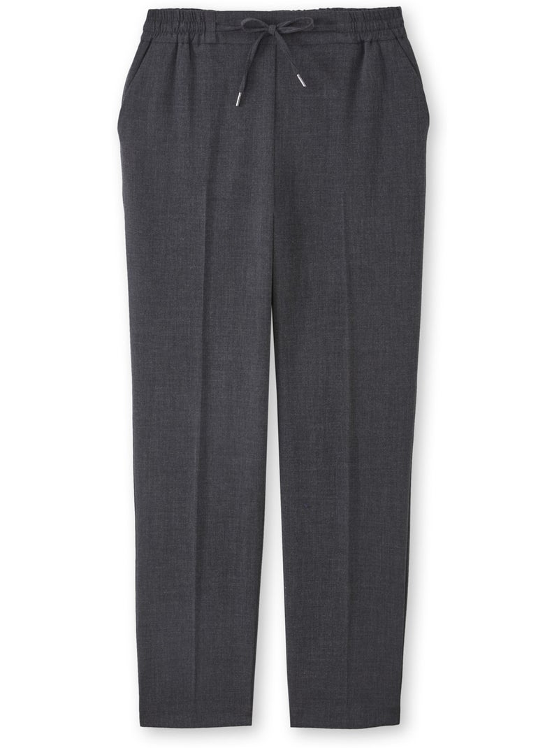 Pantalon élastiqué ceinture droite - DAXON Gris chiné - Kiabi