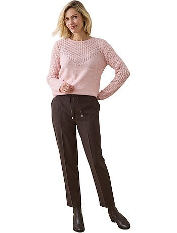 Pantalon élastiqué ceinture droite - DAXON