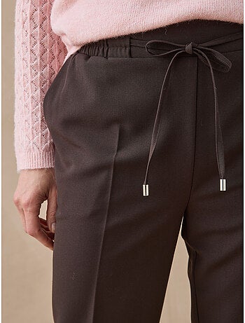 Pantalon élastiqué ceinture droite - DAXON