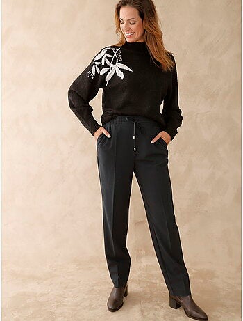 Pantalon élastiqué ceinture droite - DAXON