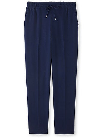 Pantalon élastiqué ceinture droite