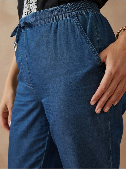 Pantalon élastiqué chambray - DAXON - Kiabi
