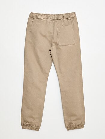 Pantalon élastiqué en coton