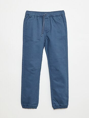 Pantalon élastiqué en coton
