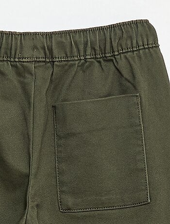 Pantalon élastiqué en coton