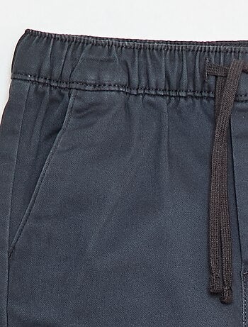 Pantalon élastiqué en coton