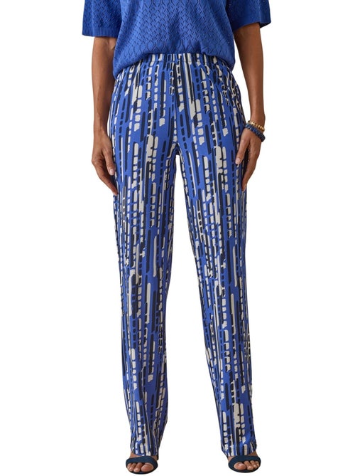 Pantalon élastiqué en crêpe fluide - DAXON - Kiabi