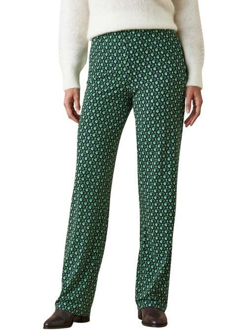 Pantalon élastiqué en crêpe fluide - DAXON - Kiabi Pantalon élastiqué en crêpe fluide - DAXON - Kiabi