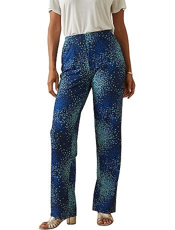 Pantalon élastiqué en crêpe fluide - DAXON