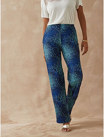 Pantalon élastiqué en crêpe fluide - DAXON