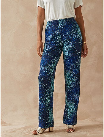 Pantalon élastiqué en crêpe fluide - DAXON