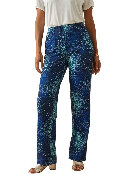 Pantalon élastiqué en crêpe fluide - DAXON - Kiabi Pantalon élastiqué en crêpe fluide - DAXON - Kiabi