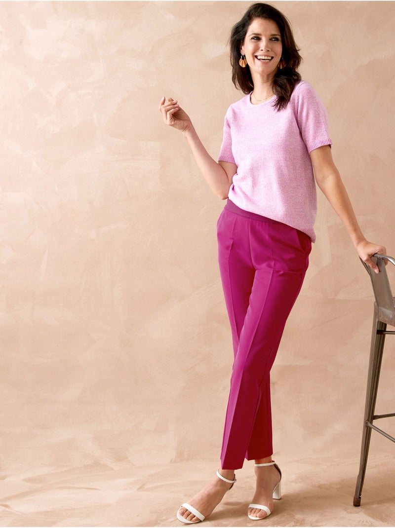 Pantalon élastiqué femme - DAXON Rose - Kiabi