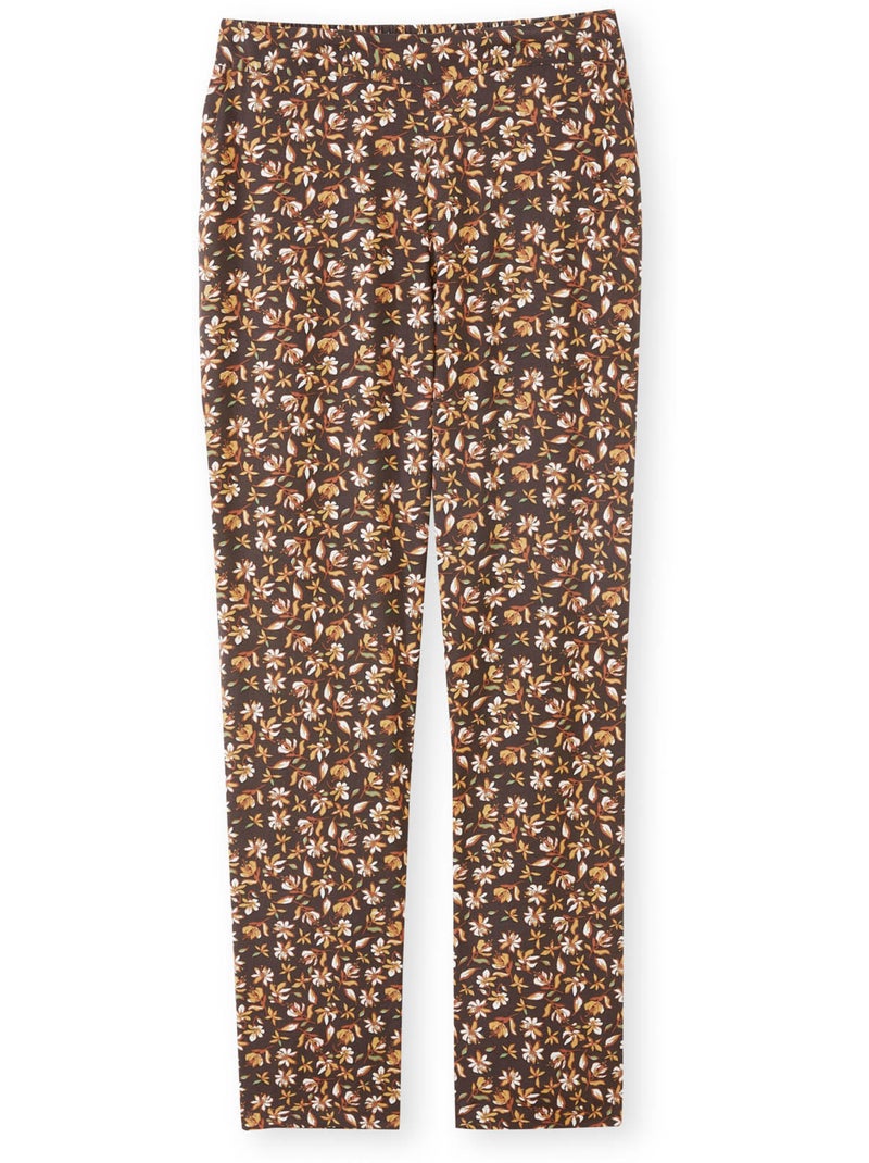 Pantalon élastiqué fluide - DAXON Marron chocolat - Kiabi